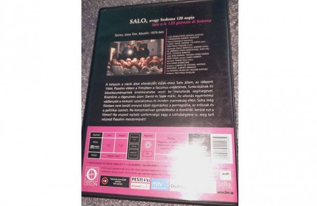 18+ Salo, avagy Sodoma 120 napja DVD (1975) Szinkronos Paolo Pasolini