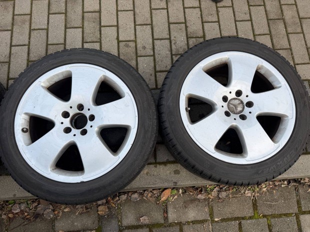18" gy�ri Mercedes Benz S oszt�ly alufelni, 255/45 Kumho t�li gumikkal