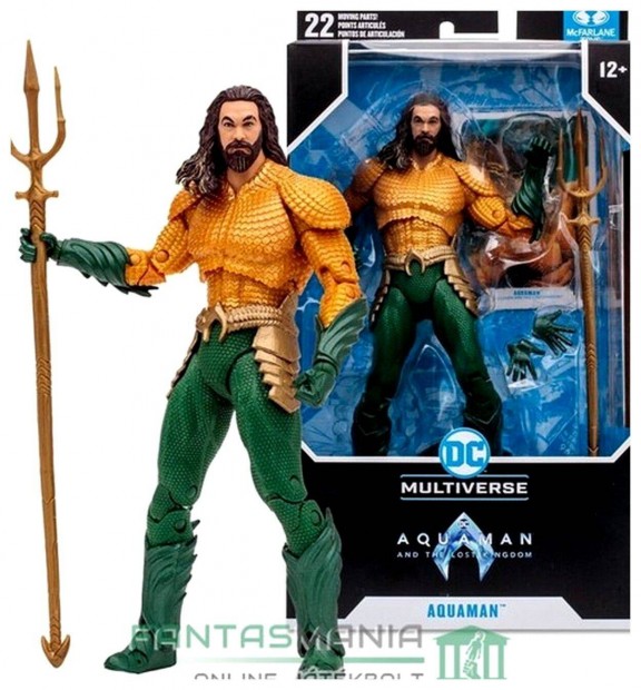 18 cm DC Multiverse Aquaman Jason Momoa Zld-Arany ruhban