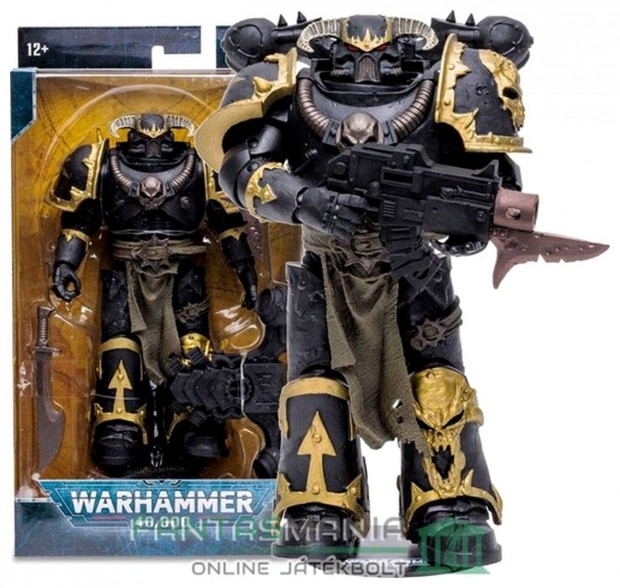 18 cm Warhammer 40k figura Chaos Space Marine fekete katona