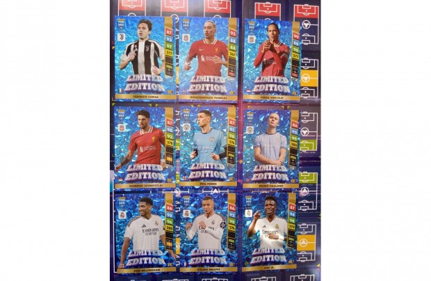 18 db Teljes szett Fifa 365 2025 XXL Limited krtya fmdobozban