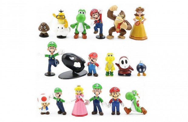 18 db-os Super Mario figura szett