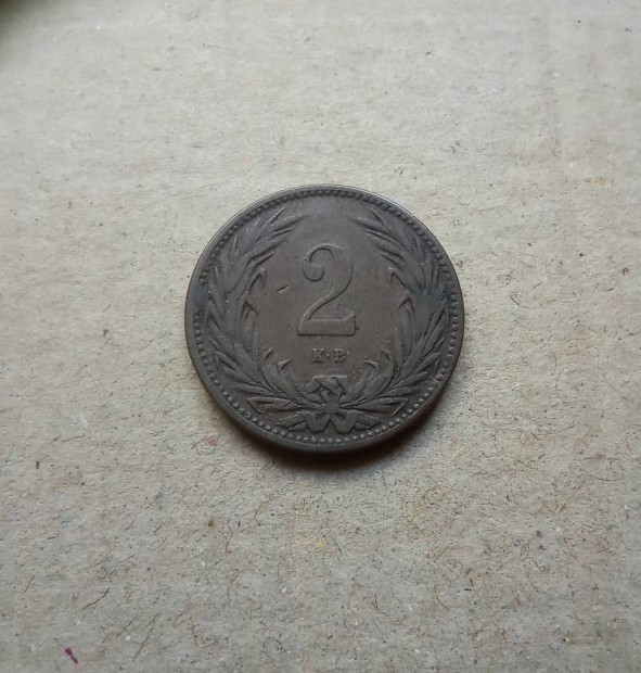 1902. Ritkább korona 2 fillér