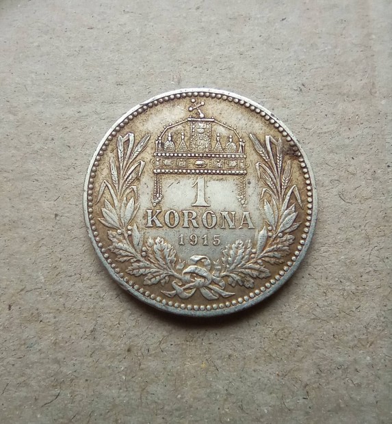1915. Ezüst 1 korona