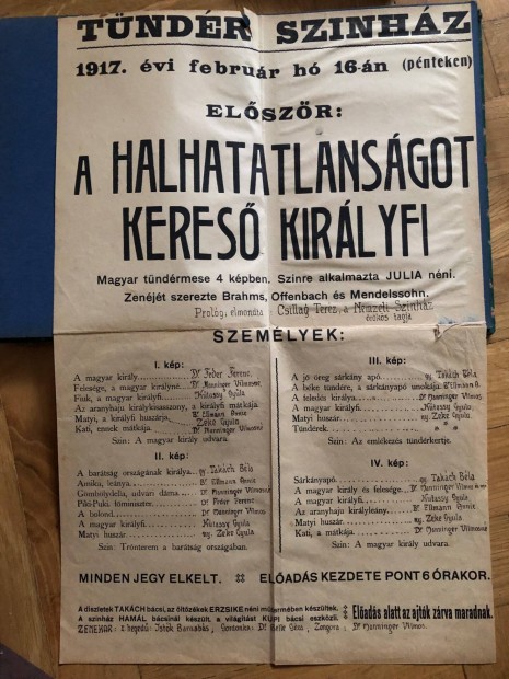 1917 sznhzi elads plakt fotk szvegknyv antik