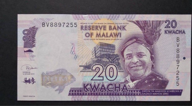 1919 / 20 Kwacha UNC Malawi (MM)