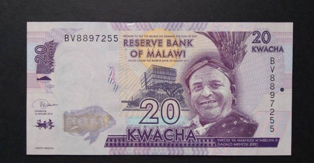 1919 / 20 Kwacha UNC Malawi (MM)