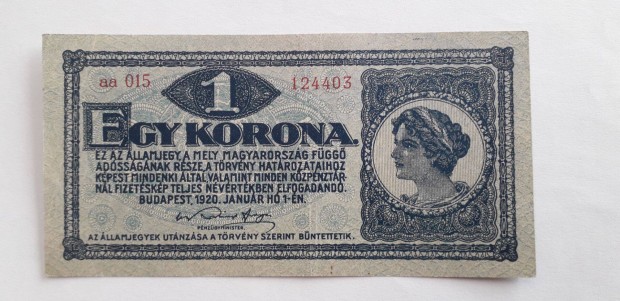 1920-as 1 korona