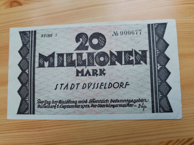 1923-as Weimri Kztrsasg Nmet 20000000 Mrka