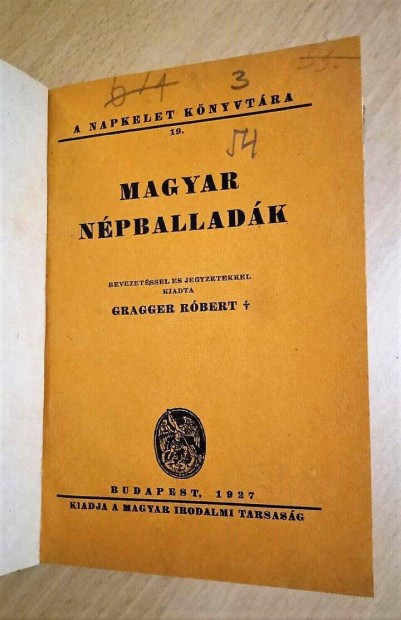 1927 Gragger Rbert Magyar npballadk