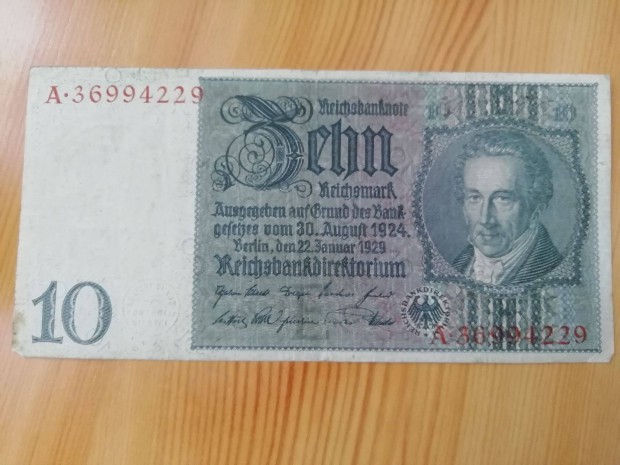 1929-es Nmet Birodalmi 10 Reichsmark