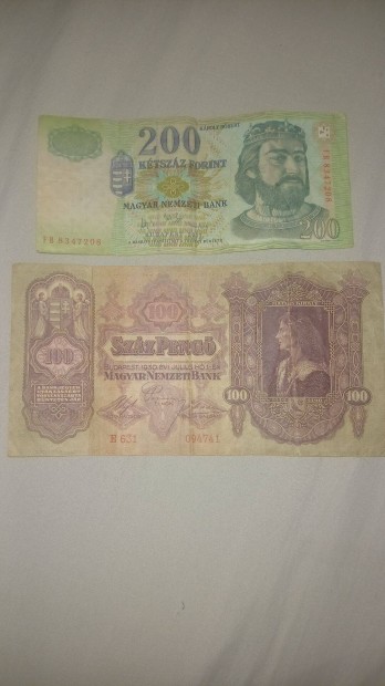 1930-as budapesti 100 peng, s 2007-es 200ft-os