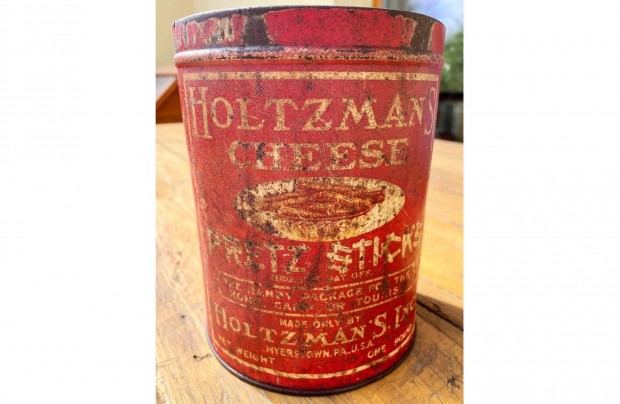 1930-as vek Holtzman's Cheese Pretz-Sticks fm doboz plh reklm dobo