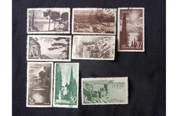1938. Szovjetunió bélyeg sor A Krím és a Kaukázus kilátásai