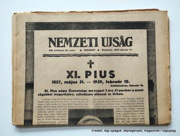 1939 februr 11 / Nemzeti Ujsg / jsg - Magyar / Ssz.: 26857