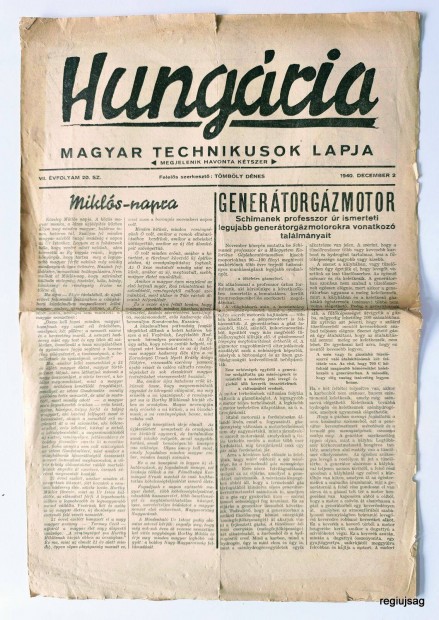 1940 december 2 / Hungria / jsg - Magyar / Ssz.: 27846