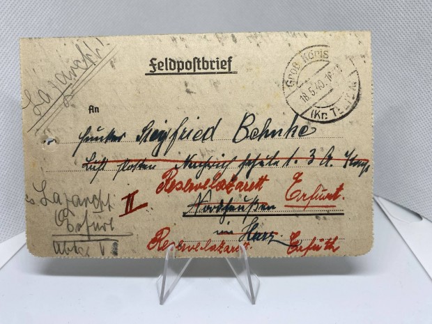 1940es német tábori postalap