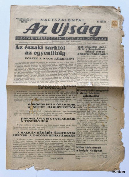 1941 III 3 / Az Ujsg (Nagyszalontai) / Rgi jsgok Kpregnyek