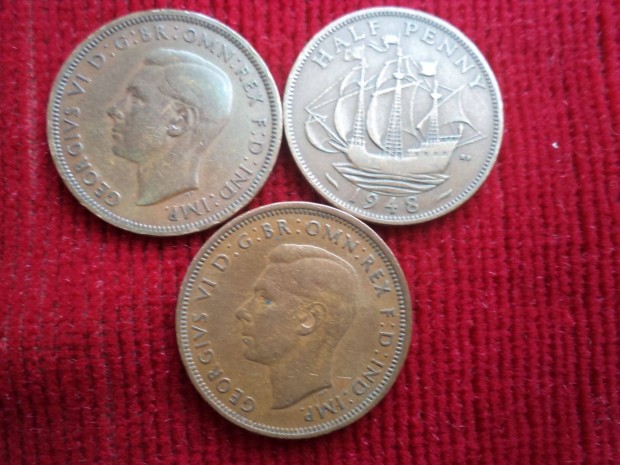 1942 s 1964 kztti 1/2 penny elad