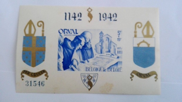 1942-es Orval Belga Aptsg blokkblyeg