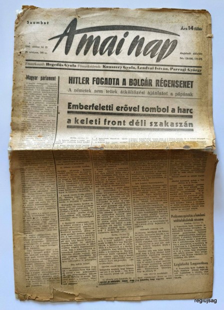 1943 oktber 23 / A mai nap / jsg - Magyar / Ssz.: 28497