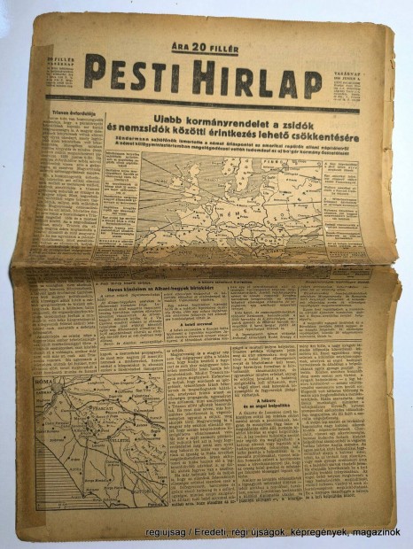 1944 jnius 4 / Pesti Hirlap / Szletsnapok lapjai Ssz.: 29240