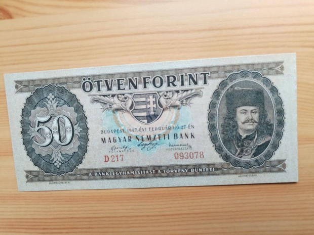 1947-es 50 Ft-os jelzet bemutató db