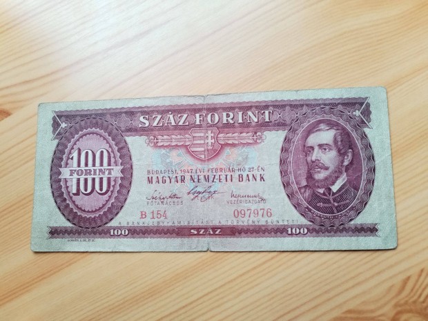 1947-es Kossuth Lajos Papr 100 forintos ritka db