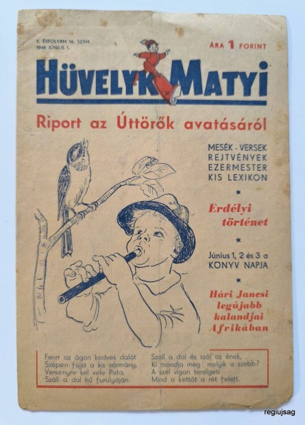 1948 VI 1 / Hvelyk Matyi / Rgi jsgok Kpregnyek Magazinok