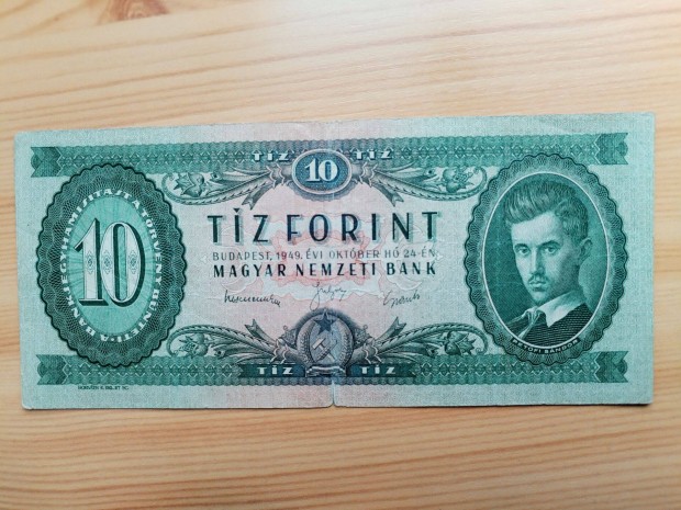 1949-es Petfi papir 10 Forintos