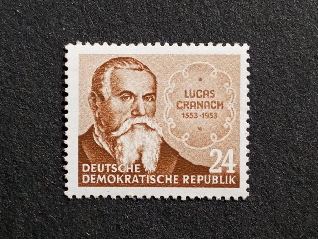 1953 Lucas Cranach halálának 400. évfordulója NDK DDR postatiszta bély