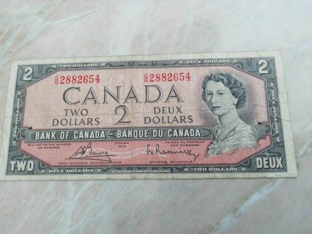 1954-es Kanadai papir 2 dollr