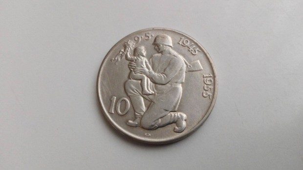 1955-s Csehszlovk ezst 10 korona
