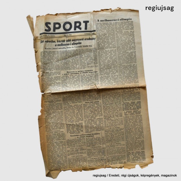 1956 november 25 / Sport 1 v. 1 szm. / jsg - Magyar