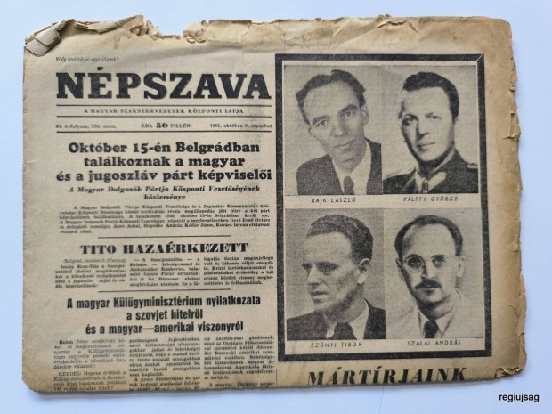 1956 oktber 6 / Npszava / jsg - Magyar / Ssz.: 27553