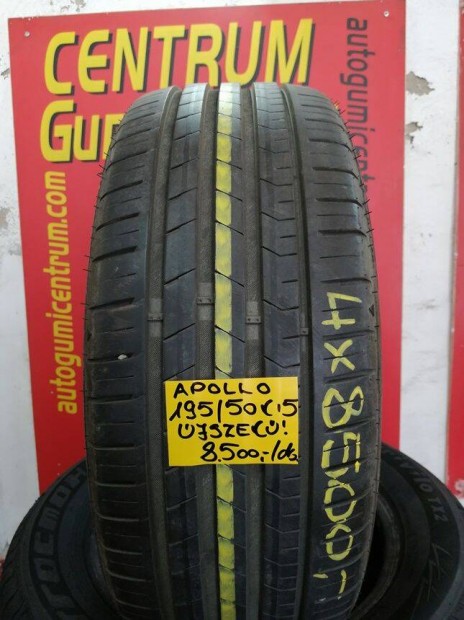 195/50r15 használt nyári gumi Apollo 4db 8.500 Ft
