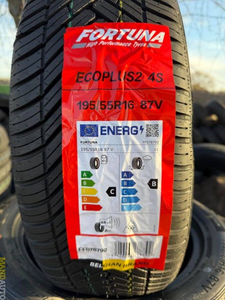 195/55R16 Fortuna Ecoplus2 4Season,Új négy évszakos gumi