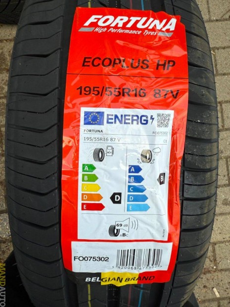 195/55R16 Fortuna Ecoplus HP,Új nyárigumi