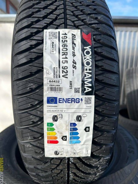 195/60R15 Yokohama AW21 4S,j ngy vszakos gumi