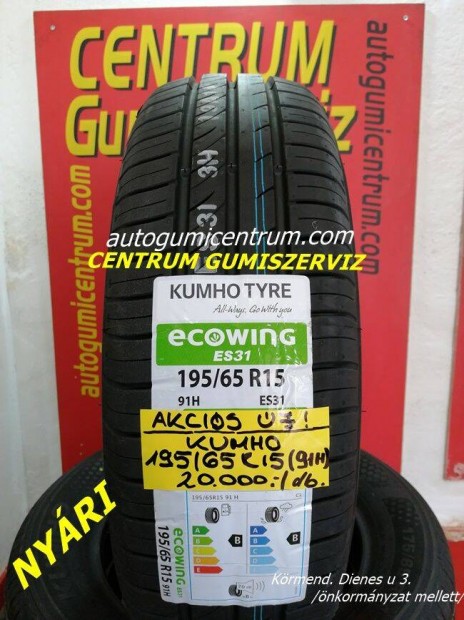 195/65r15 nyri gumi jak -Kumho. 20.000 Ft