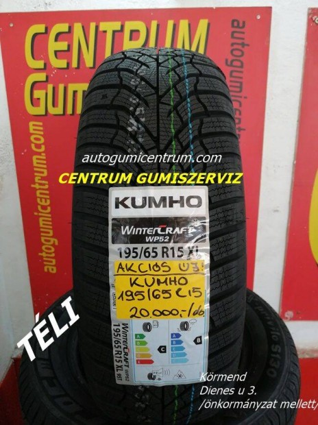 195/65r15 tli gumi jak -Kumho. 20.000 Ft