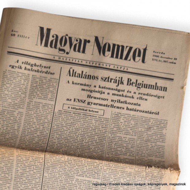 1960 december 28 / Magyar Nemzet / jsg - Magyar / Ssz.: 33551