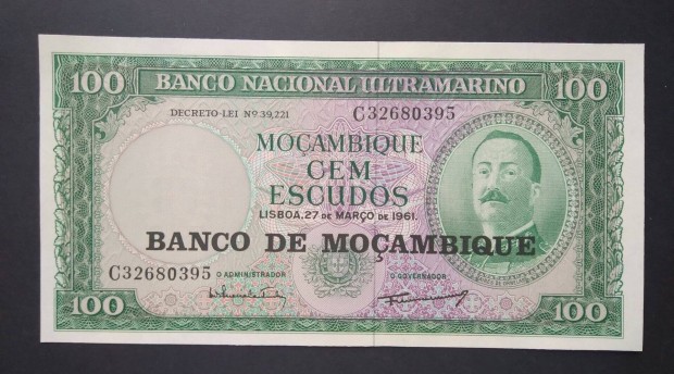 1961 / 100 Escudos UNC Mozambik
