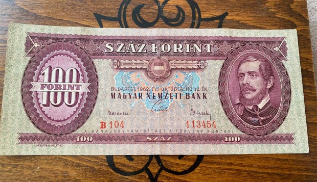 1962- es Szz Forintos bankjegy