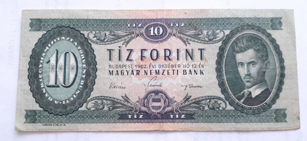 1962 vi tz forintos papr bankjegy hasznlt llapotban