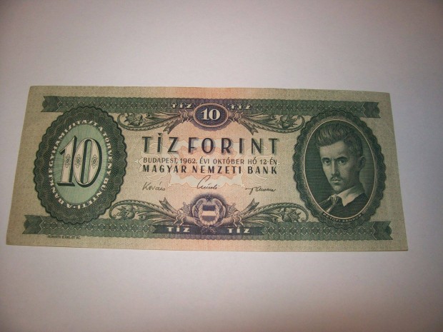 1962 vjrat 10 forintos. A972. Kp szerint