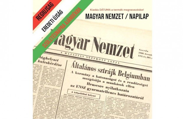 1965 december 8 / Magyar Nemzet / Szletsnapra!? Eredeti jsg!