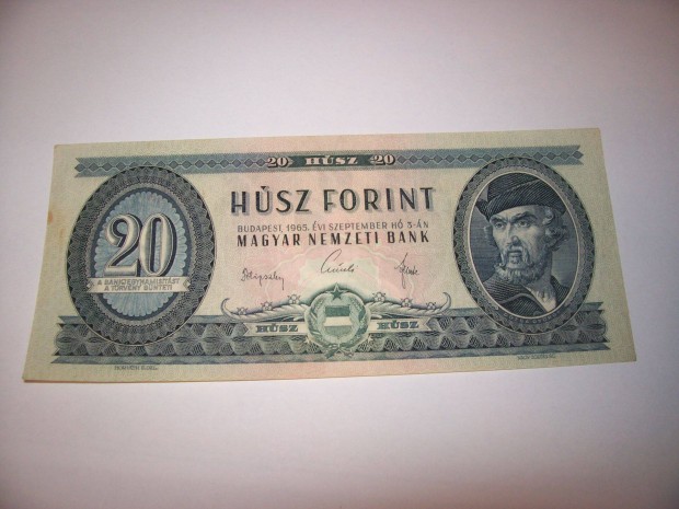 1965 vjrat 20 forintos. C121. Kp szerint