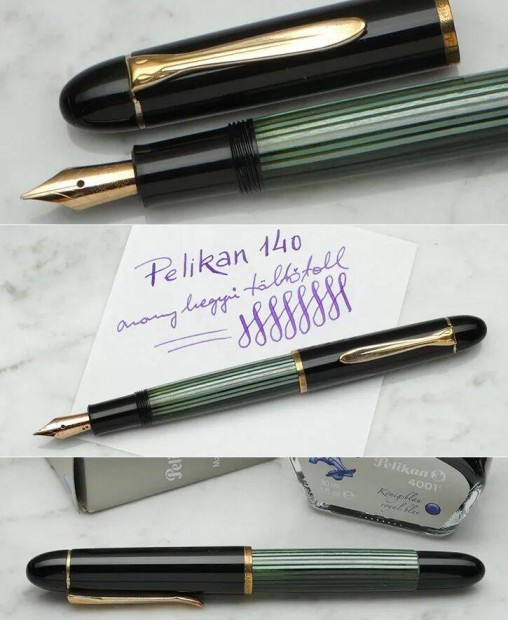 1965-s pelikan 140 14k arany hegy tlttoll tintval + 1 v garancia