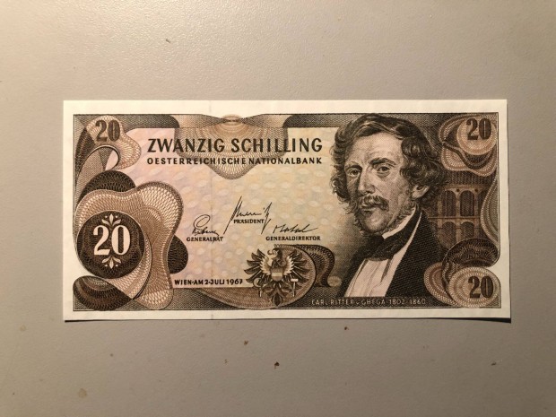 1967-es 20 Schilling UNC